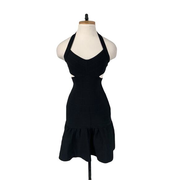Guess Sweater Mirage Cut Out Bandage Black Dress W41K0IZ0HR0 NWT $138 XS - Picture 3 of 11